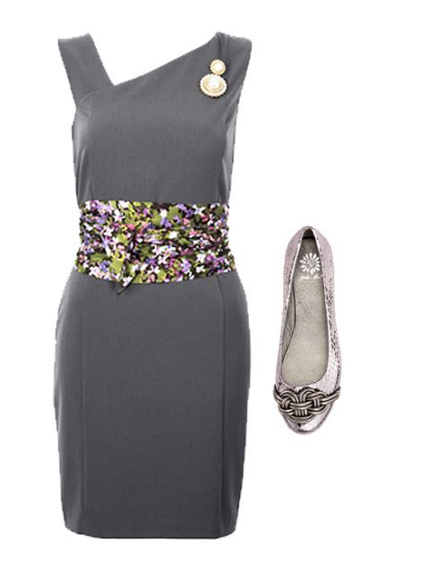 formal grey dress accessories